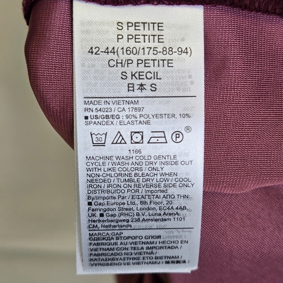 Gap Velvet Cami Slip Midi Dress, Side Slits, Red, Small Petite, New $59.99 MSRP - Picture 7 of 13